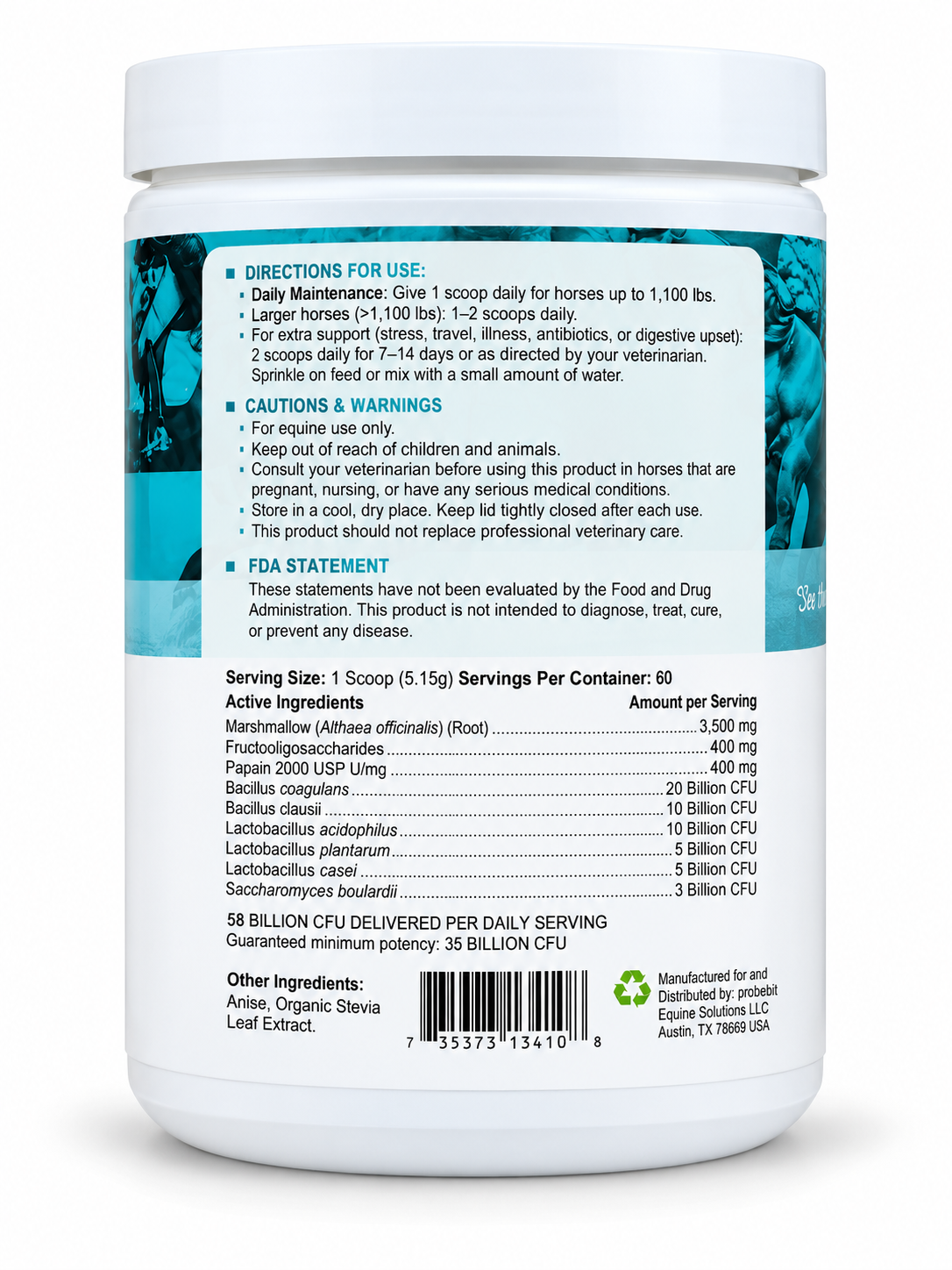 Precision Gut Daily Equine Synbiotic + Digestive Comfort Support