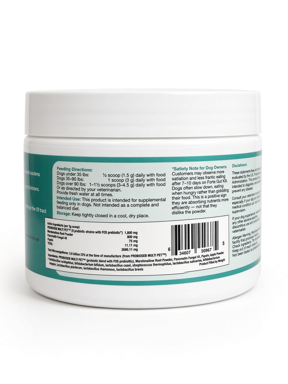 Forte Gut K9 Powder – 3-in-1 Gut Support for Dogs